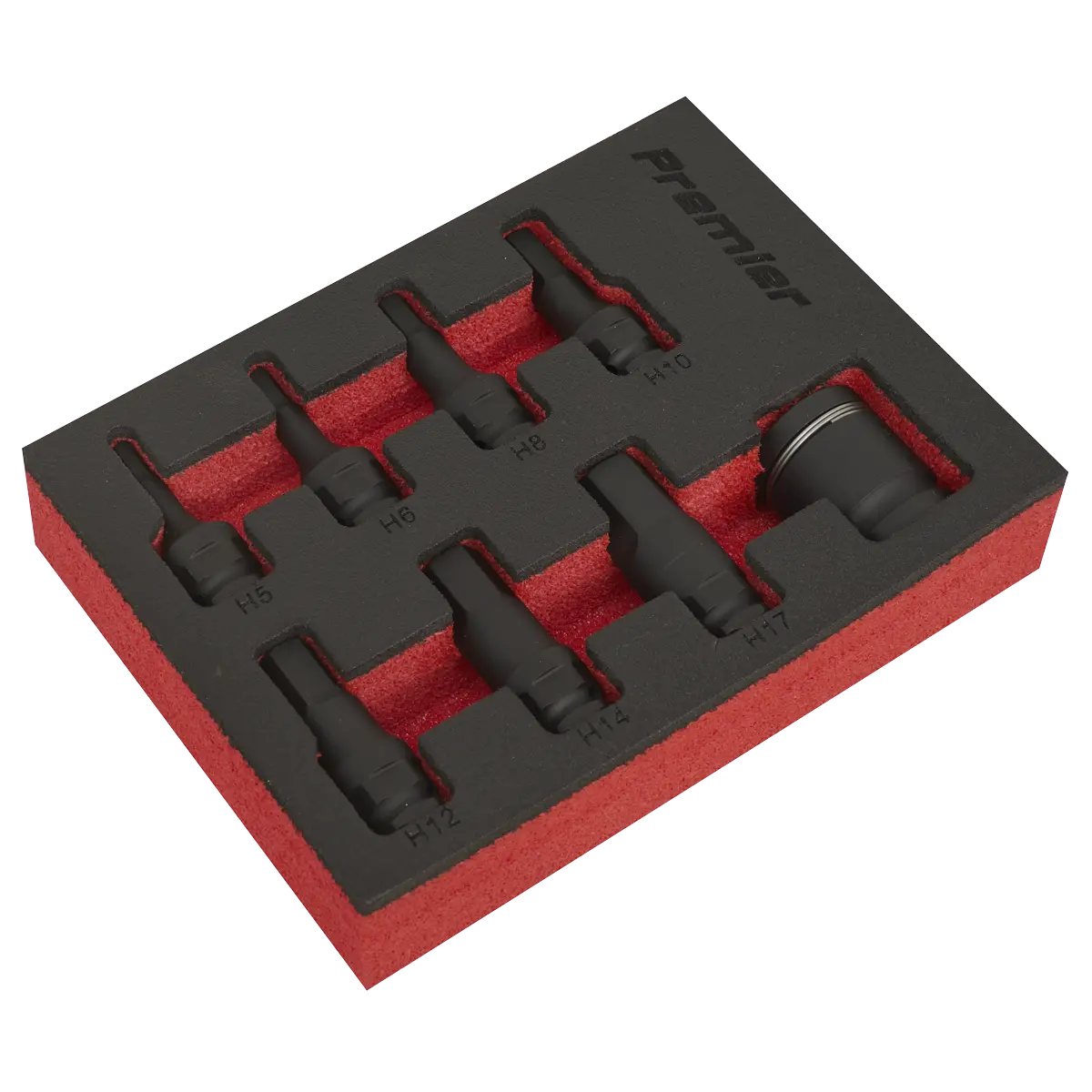 Sealey Premier Hex Impact Socket Bit Set 3/8"Sq Drive 8pc Sealey 