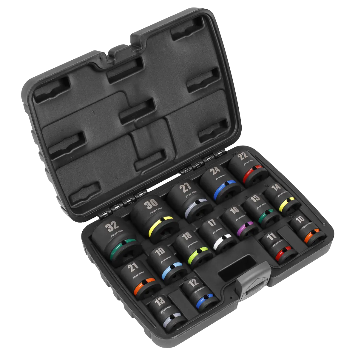 Sealey Premier Impact Socket Set 1/2"Sq Drive 16pc Sealey 