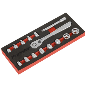 Sealey Premier Platinum Low Profile Socket Set 1/4