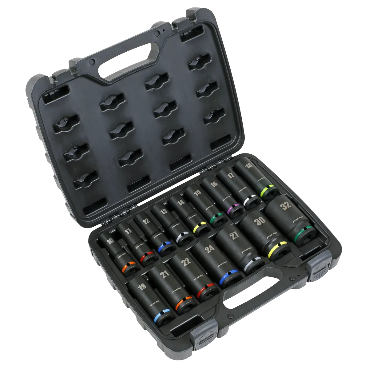 Sealey Premier Deep Impact Socket Set 1/2"Sq Drive 16pc Sealey 