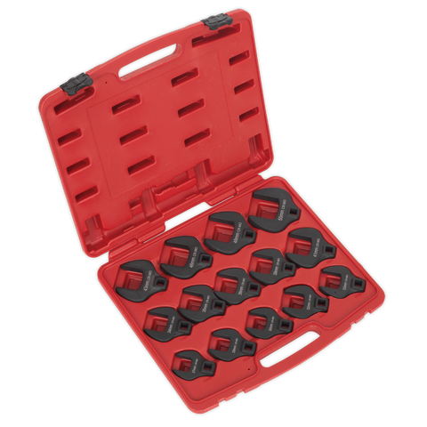 Sealey Premier Crow's Foot Spanner Set 1/2"Sq Drive 14pc