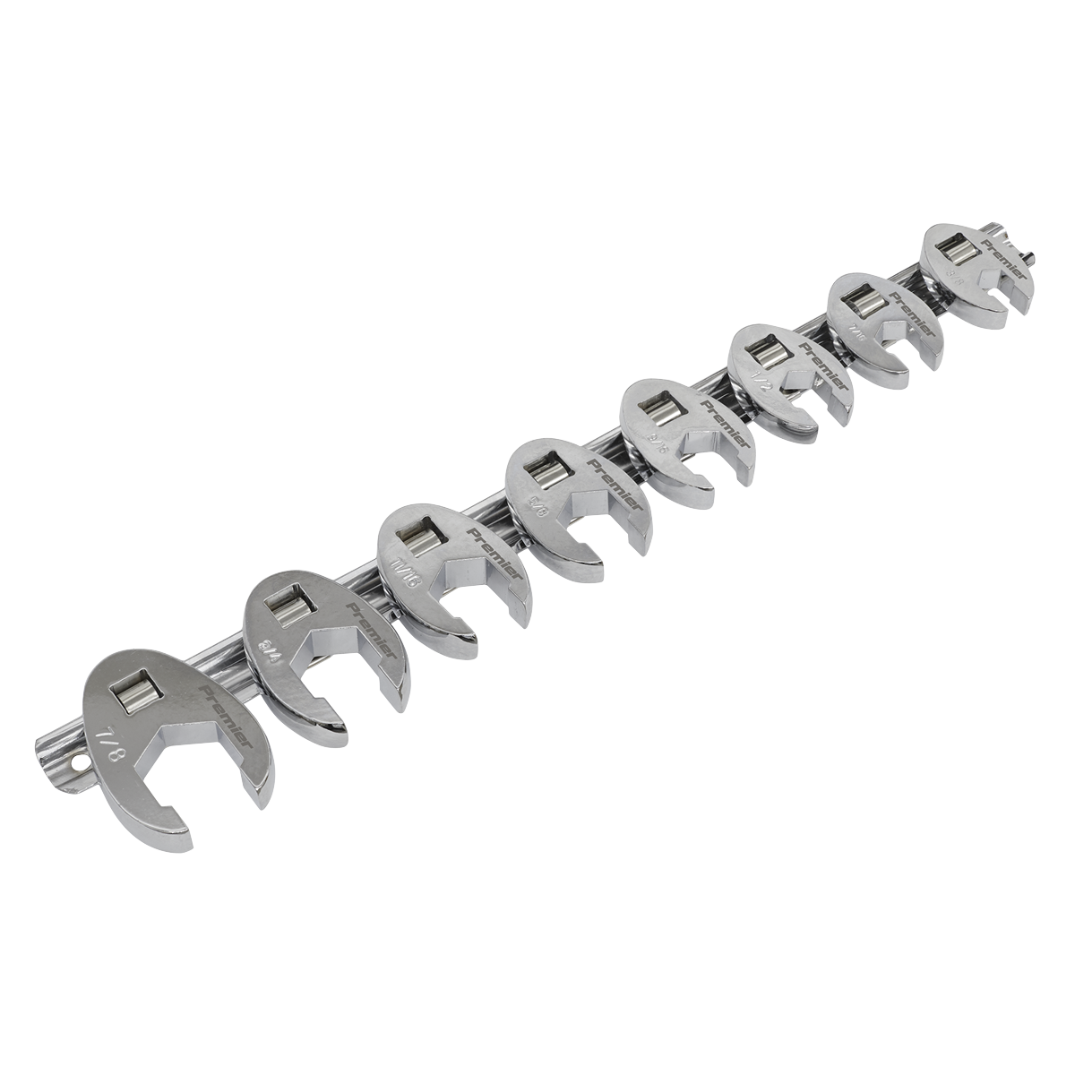 Sealey Premier Imperial Crow's Foot Spanner Set 3/8"Sq Drive 8pc Sealey 