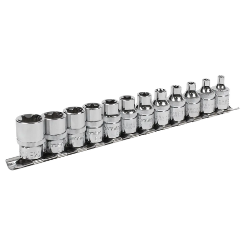 Sealey Premier TRX-Star* Socket Set 3/8"Sq Drive E4-E20 12pc
