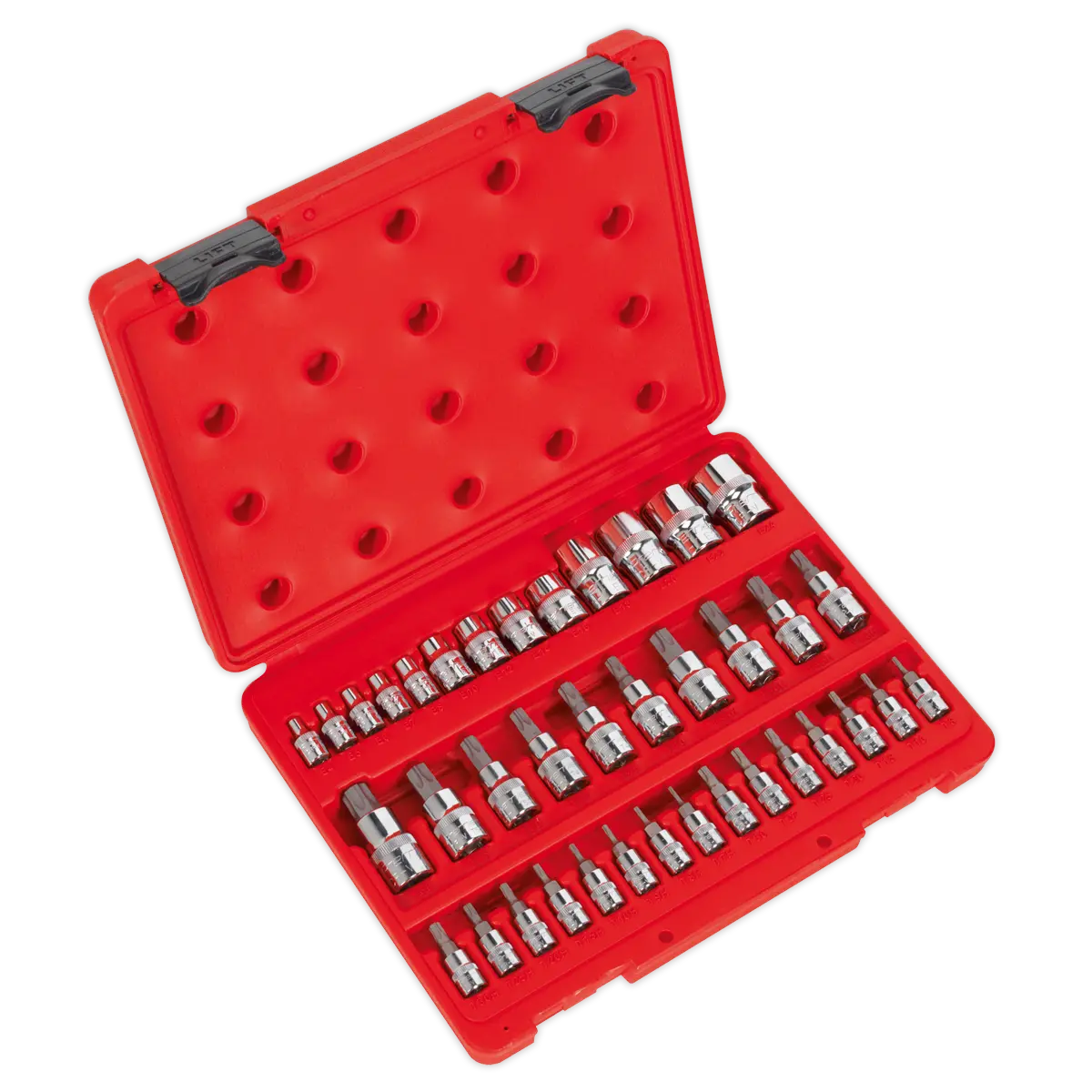 Sealey Premier TRX-Star* Socket & Security Socket Bit Set 1/4", 3/8" & 1/2"Sq Drive 38pc Sealey 