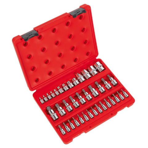 Sealey Premier TRX-Star* Socket & Security Socket Bit Set 1/4", 3/8" & 1/2"Sq Drive 38pc