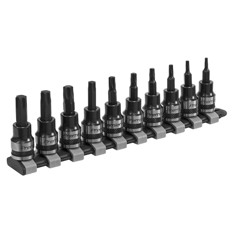 Sealey Premier Black TRX-Star* Socket Bit Set 3/8"Sq Drive 10pc