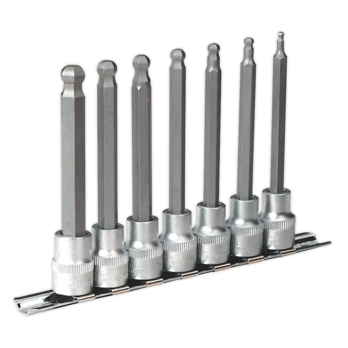 Sealey Premier Ball-End Hex Socket Bit Set 3/8"Sq Drive 7pc Sealey 