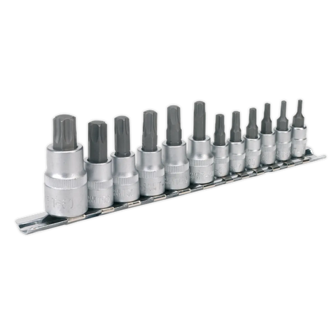 Sealey Premier TRX-Star* Socket Bit Set 1/4", 3/8" & 1/2"Sq Drive 12pc
