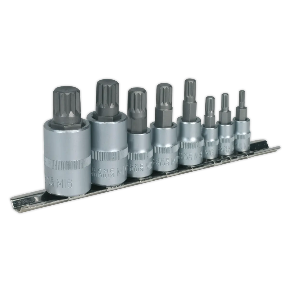 Sealey Premier Spline Socket Bit Set 1/4