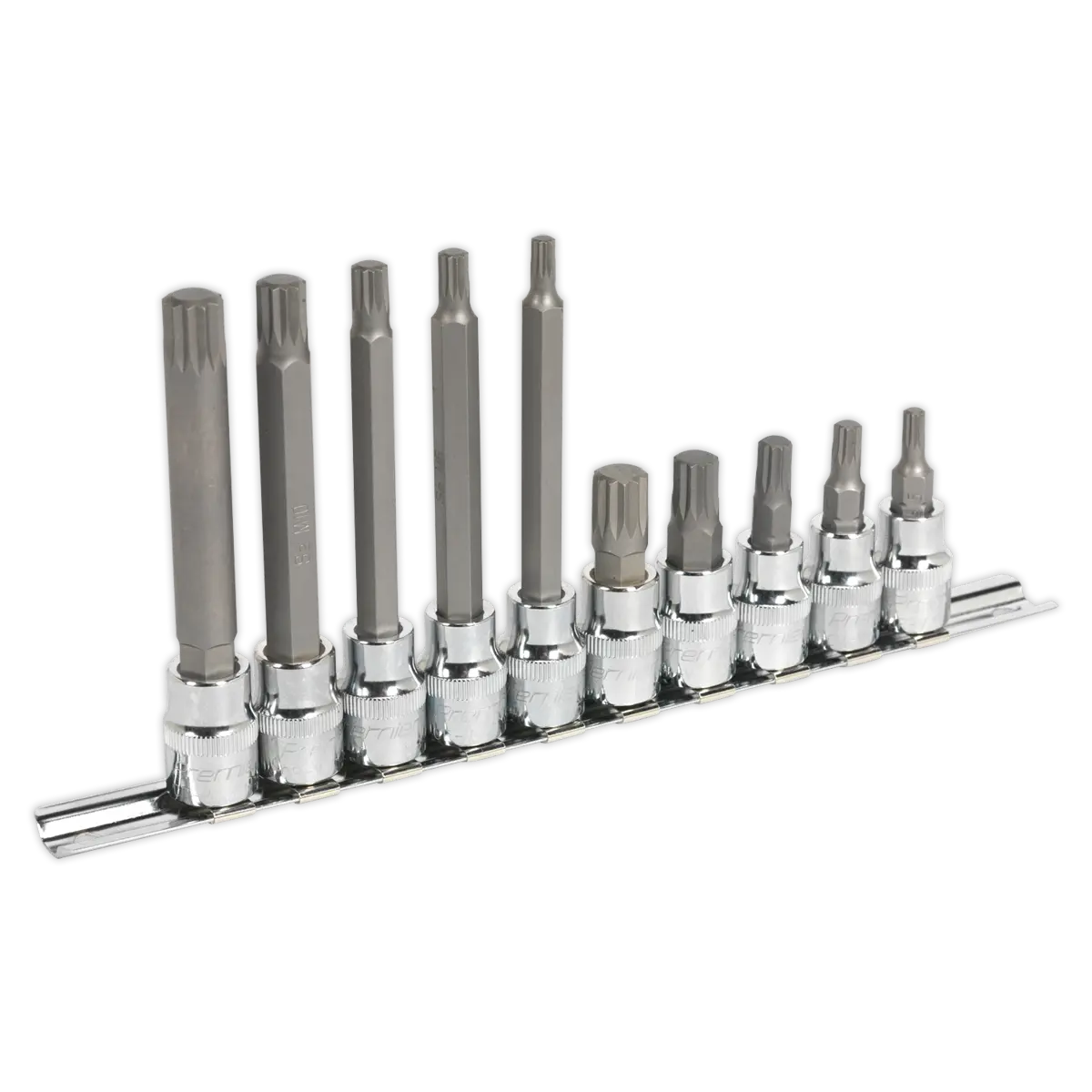Sealey Premier Spline Socket Bit Set 3/8"Sq Drive 10pc Sealey 