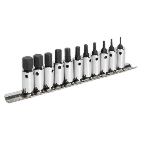 Sealey Premier Hex Socket Bit Set 1/4"Sq Drive11pc