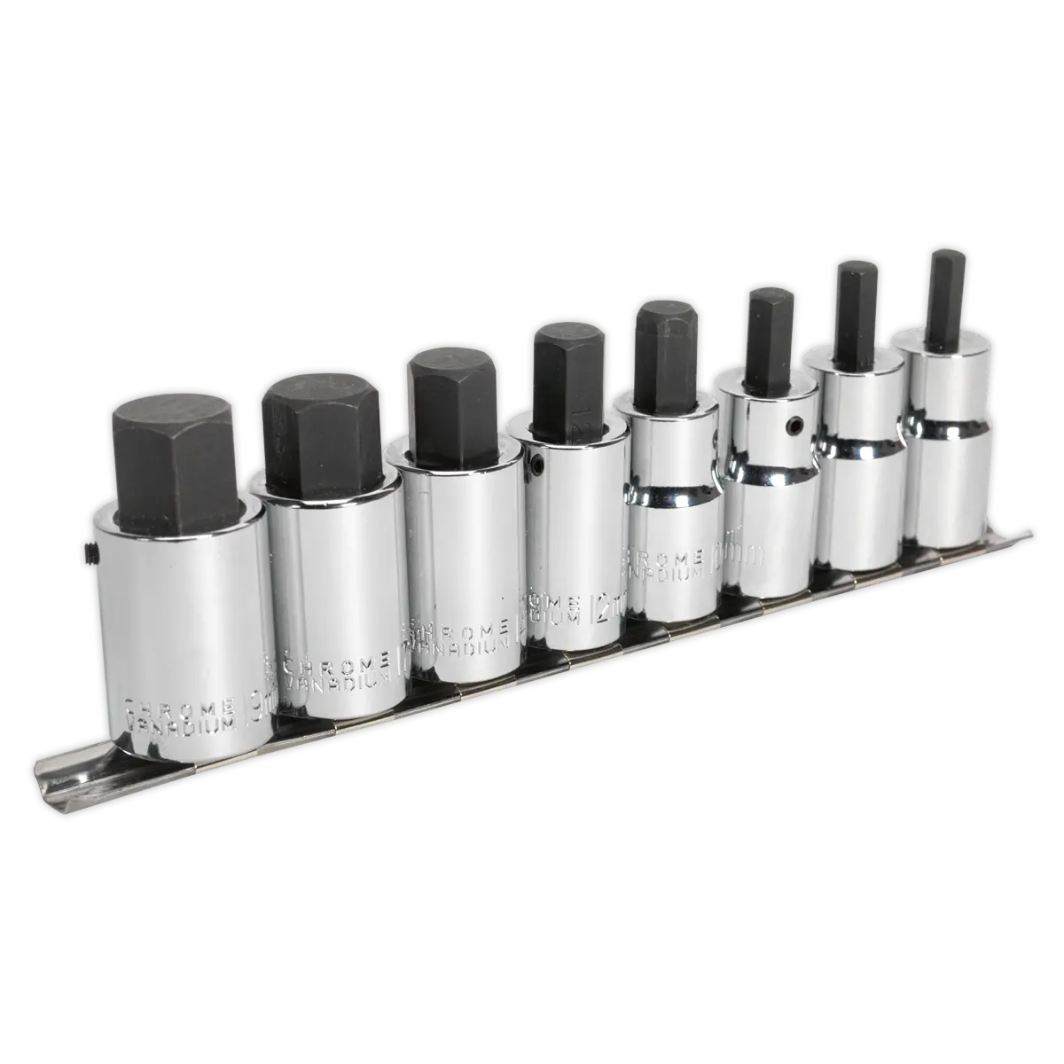 Sealey Premier Hex Socket Bit Set 1/2"Sq Drive 8pc Sealey 