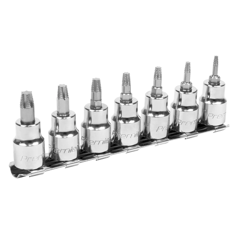 Sealey Premier Lock-On™ TRX-Star* Socket Bit Set 3/8"Sq Drive 7pc
