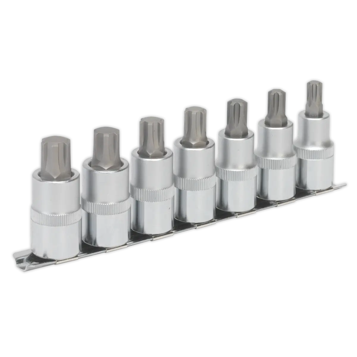 Sealey Premier Ribe Socket Bit Set 1/2"Sq Drive 55mm 7pc Sealey 