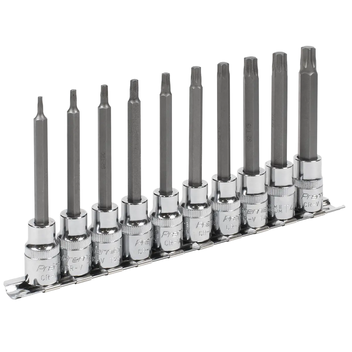 Sealey Premier TRX-Star* Socket Bit Set 3/8"Sq Drive 95mm 10pc Sealey 