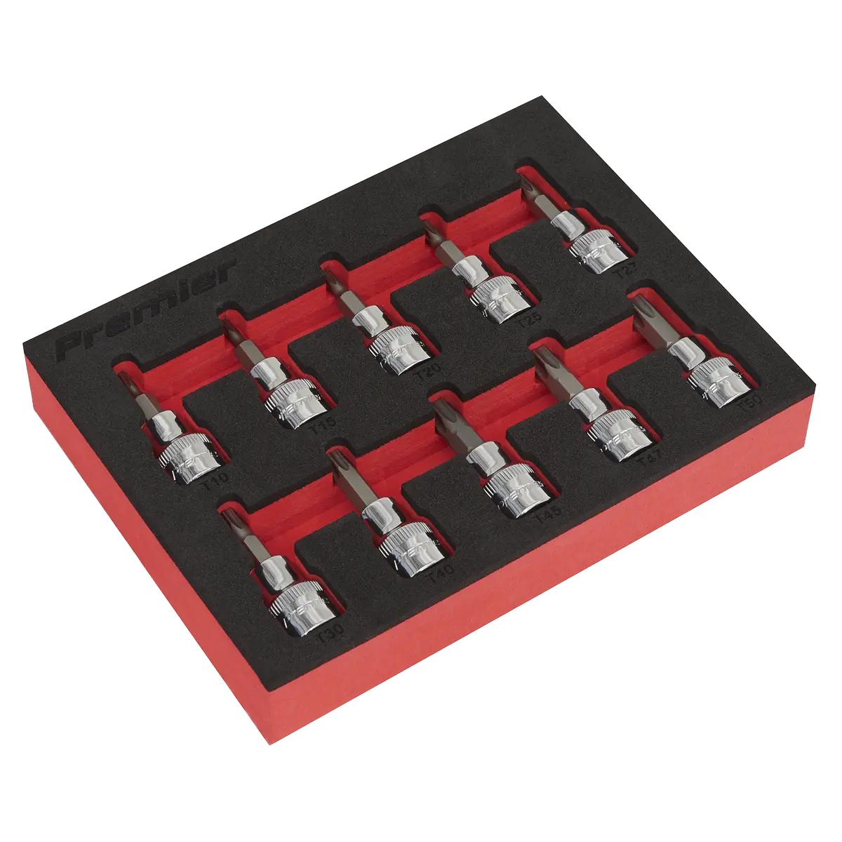 Sealey Premier TRX-Star* Socket Bit Set 3/8"Sq Drive 10pc Sealey 