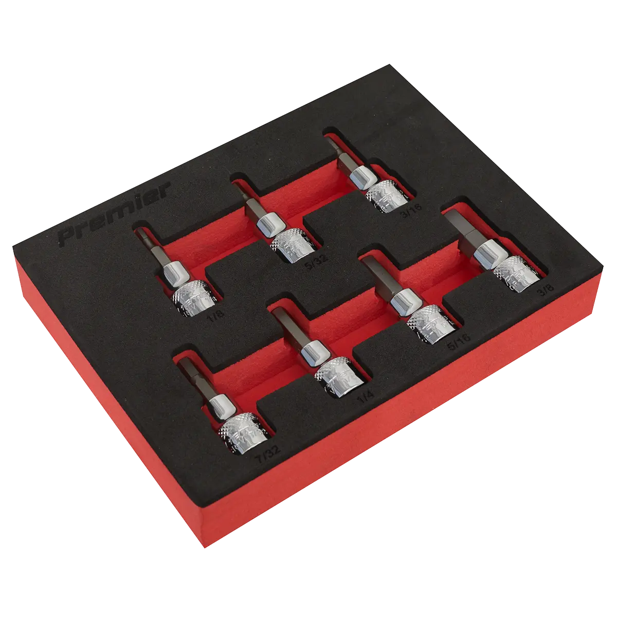 Sealey Premier Imperial Hex Socket Bit Set 3/8"Sq Drive 7pc Sealey 