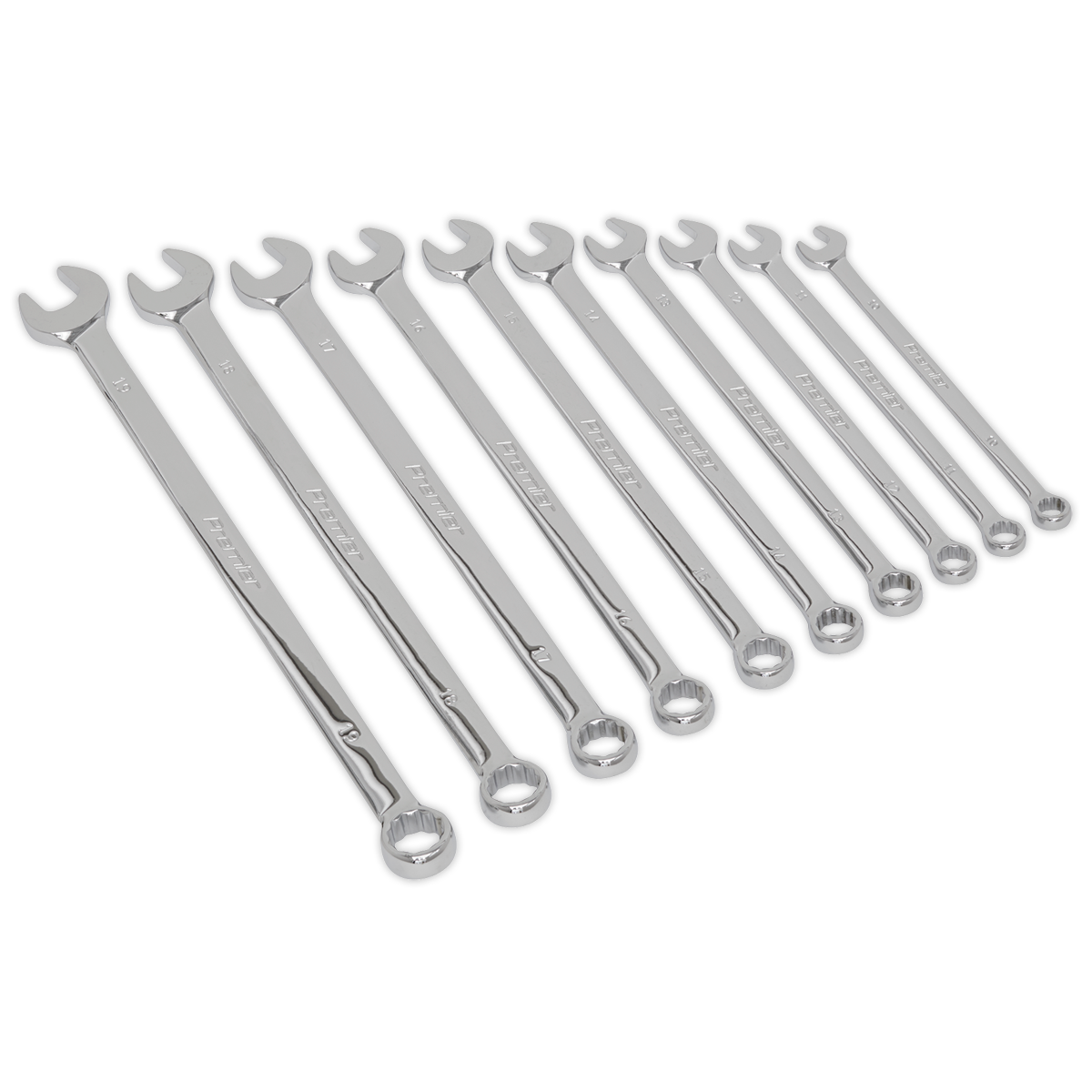 Sealey Premier Extra-Long Combination Spanner Set 10pc Sealey 