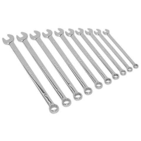 Sealey Premier Extra-Long Combination Spanner Set 10pc
