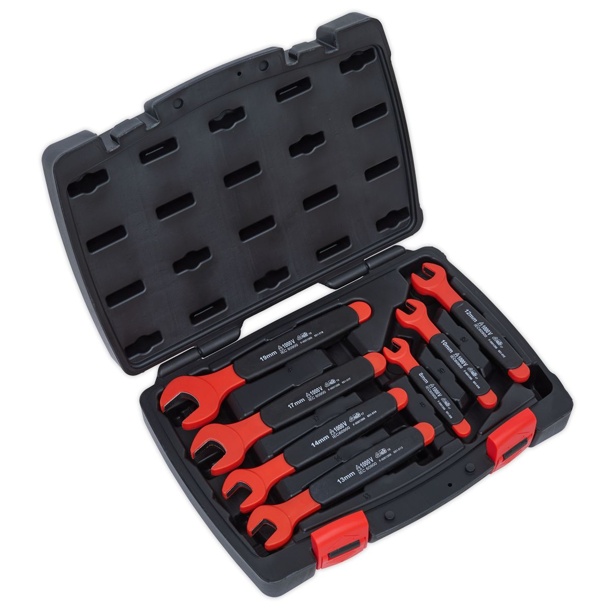 Sealey Premier Insulated Open-End Spanner Set - VDE Approved Sealey 