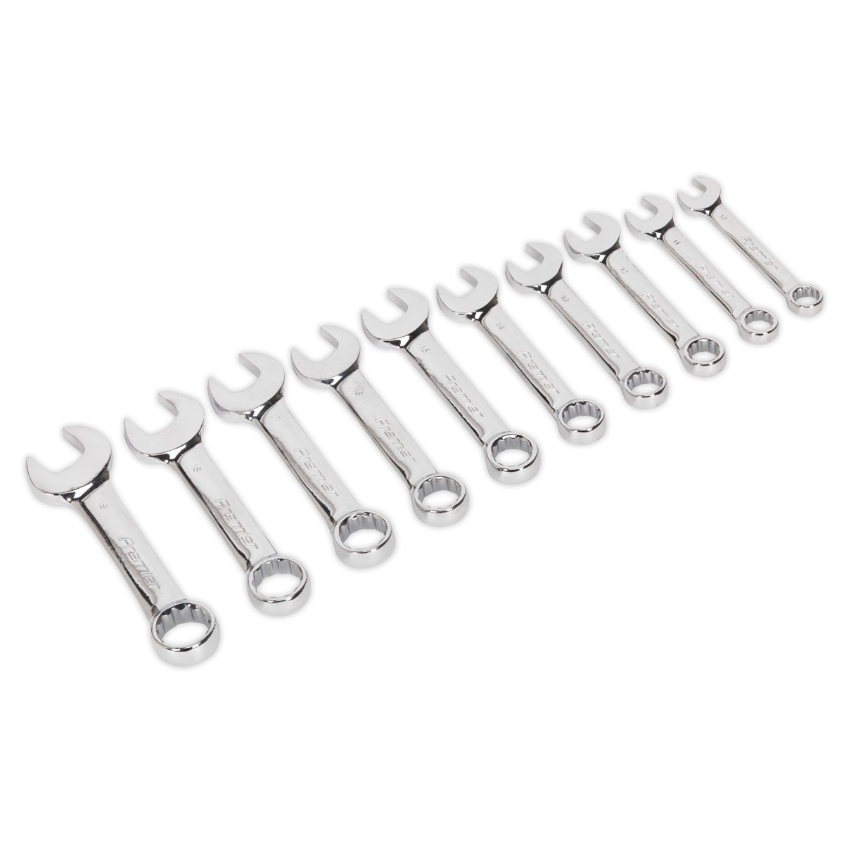 Sealey Premier Stubby Combination Spanner Set 10pc