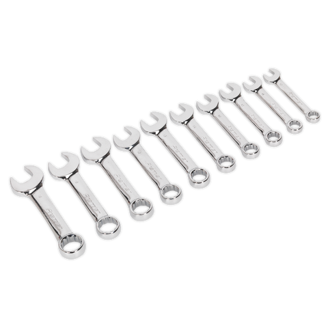 Sealey Premier Stubby Combination Spanner Set 10pc