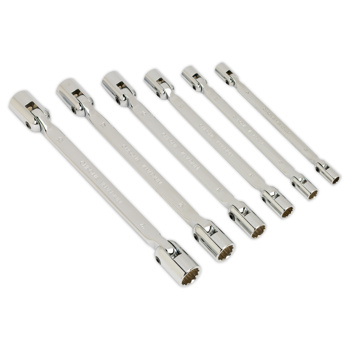 Sealey Premier Double Flexi-Head Socket Spanner Set 6pc Sealey 