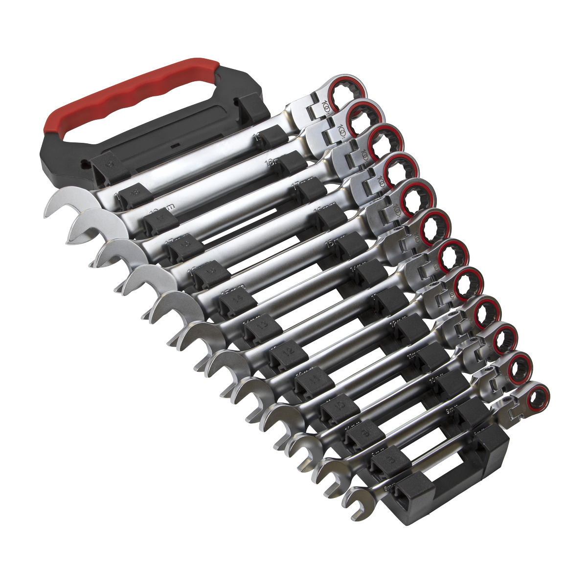 Sealey Premier Platinum Flexi-Head Ratchet Combination Spanner Set Sealey 