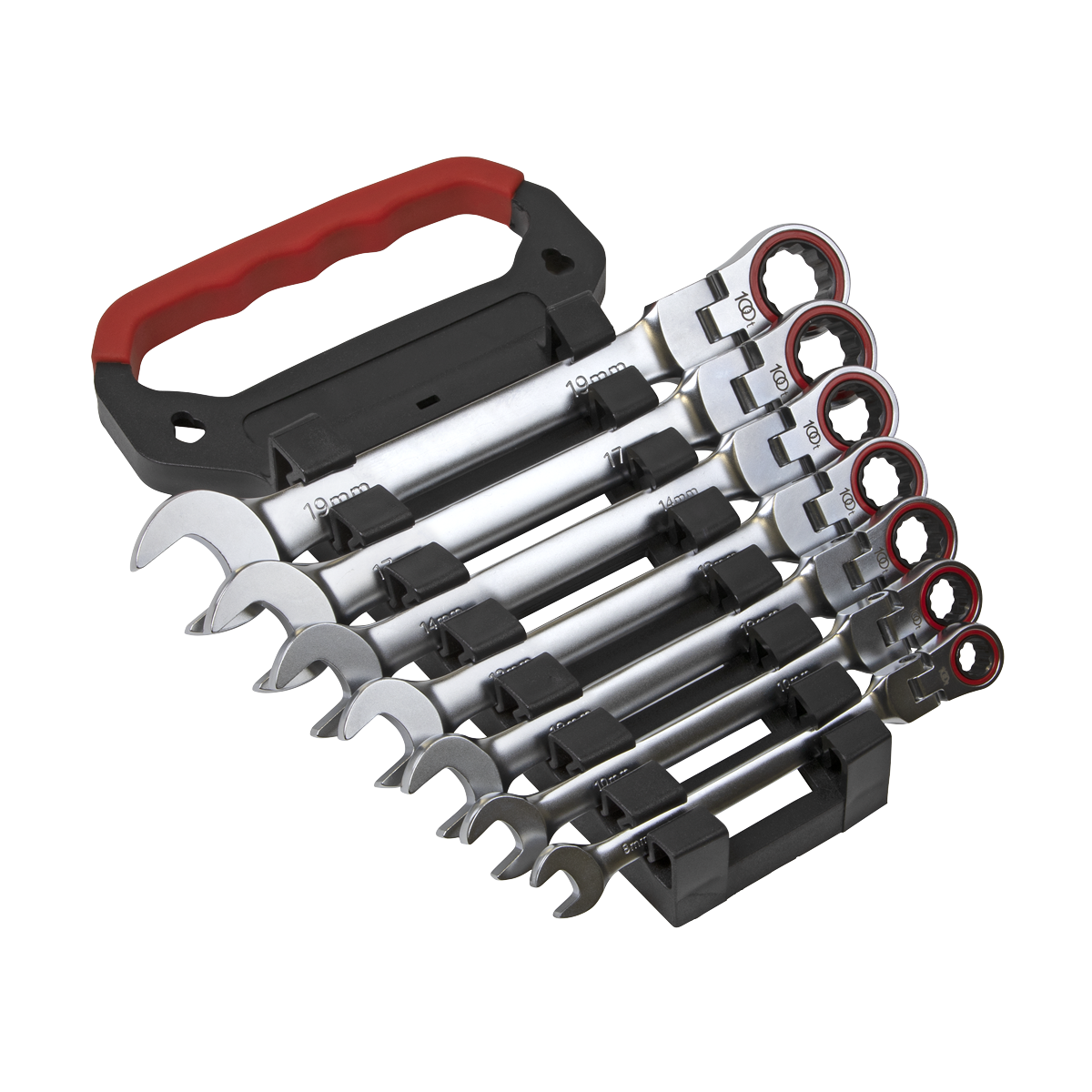Sealey Premier Platinum Flexi-Head Ratchet Combination Spanner Set Sealey 