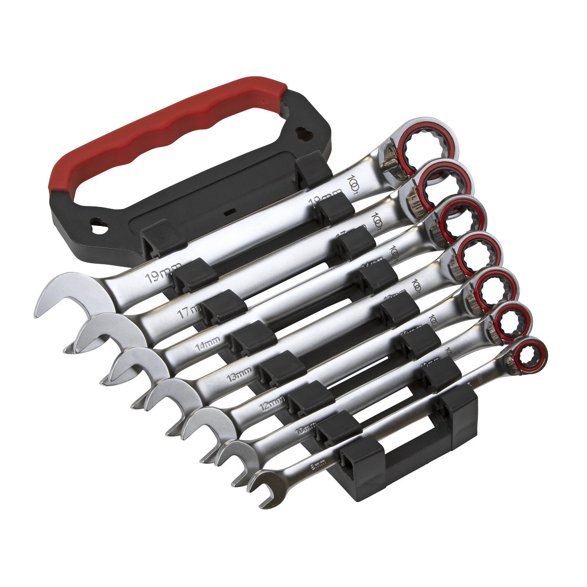 Sealey Premier Platinum Reversible Ratchet Combination Spanner Set Sealey 