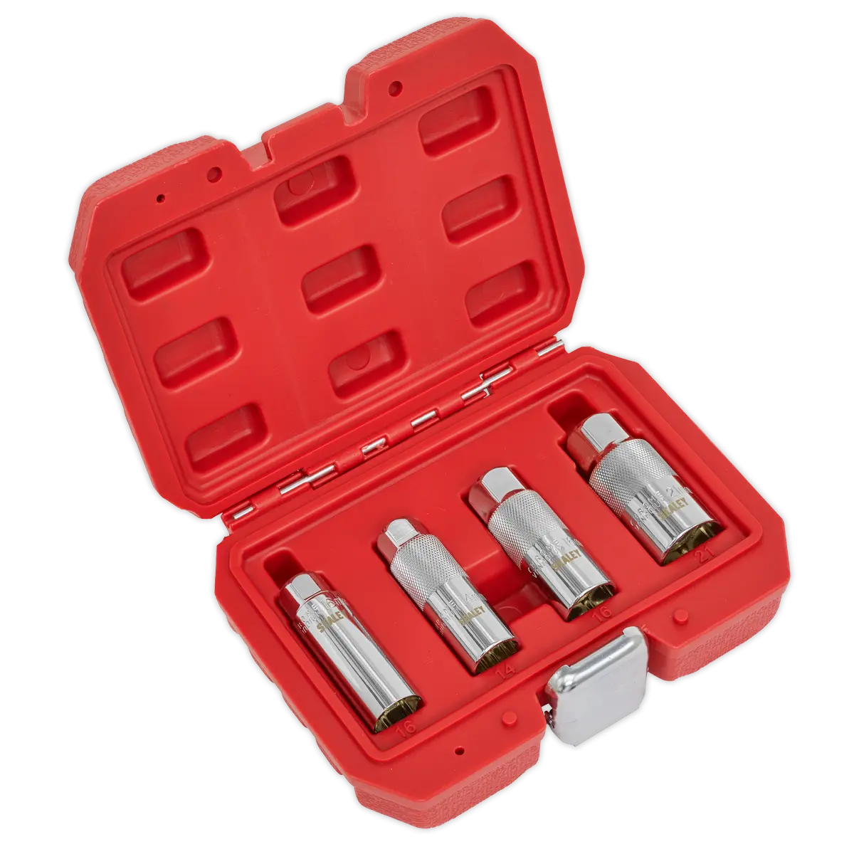 Sealey Magnetic Spark Plug Socket Set 3/8"Sq Drive 4pc Sealey 
