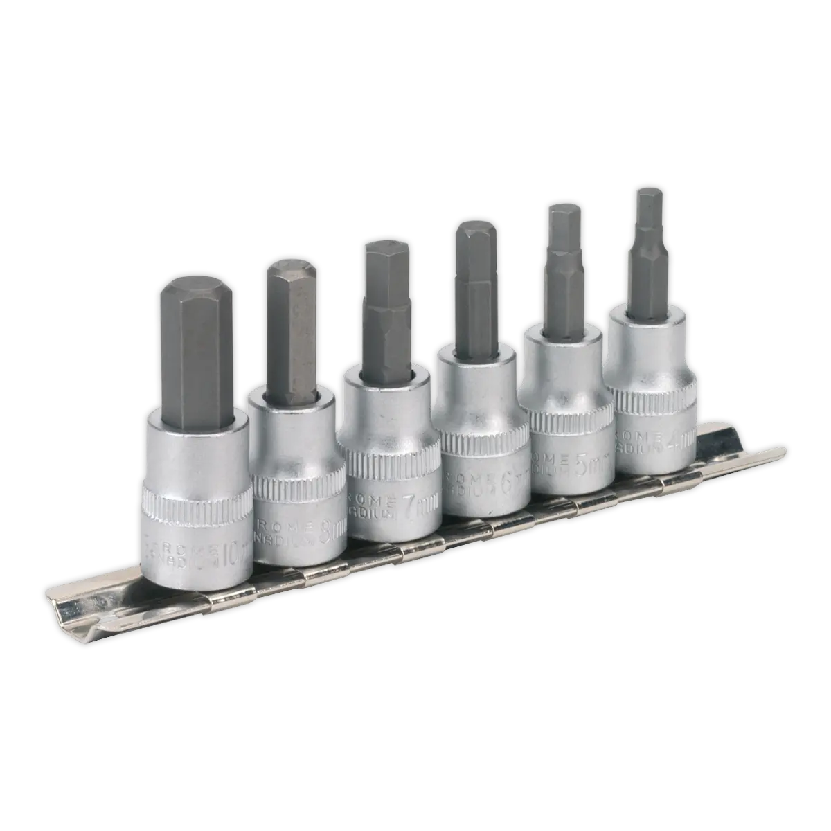 Sealey Premier Hex Key Socket Bit Set 3/8"Sq Drive 6pc Sealey 