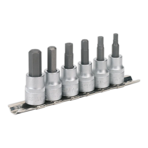 Sealey Premier Hex Key Socket Bit Set 3/8"Sq Drive 6pc