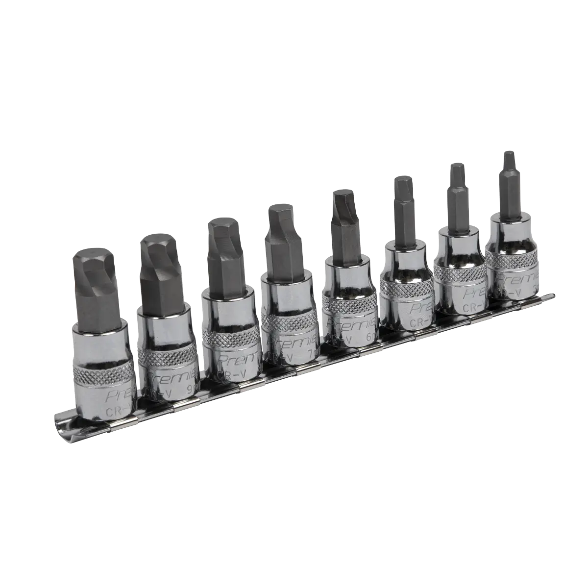 Sealey Premier Lock-On™ Hex Socket Bit Set 3/8"Sq Drive 8pc Sealey 