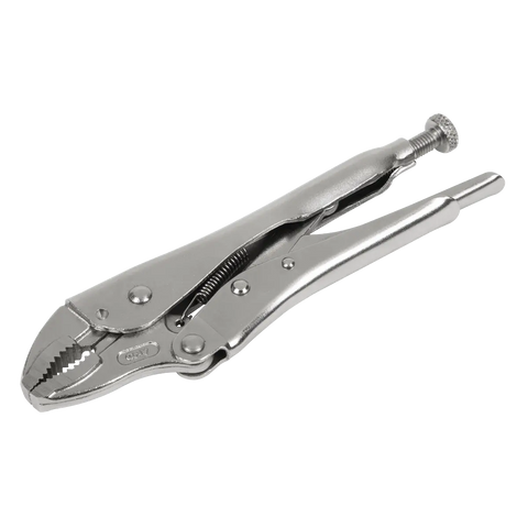 Sealey Premier Locking Pliers Curved Jaws 185mm 0-38mm Capacity