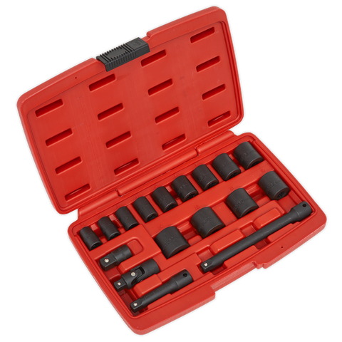 Sealey Premier Impact Socket Set 3/8"Sq Drive 17pc