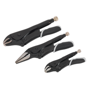 Sealey Premier Black Quick Release Locking Pliers Set 3pc