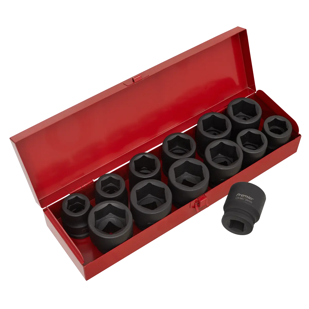 Sealey Premier Metric/Imperial Impact Socket Set 3/4"Sq Drive 13pc Sealey 