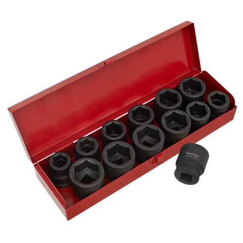 Sealey Premier Metric/Imperial Impact Socket Set 3/4"Sq Drive 13pc