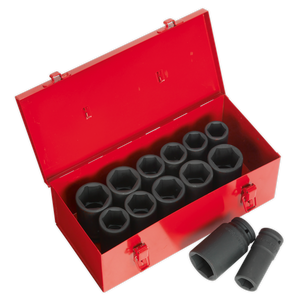 Sealey Premier Metric/Imperial Deep Impact Socket Set 3/4