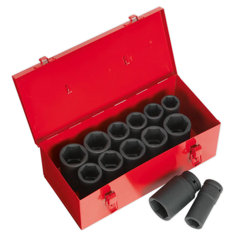 Sealey Premier Metric/Imperial Deep Impact Socket Set 3/4"Sq Drive 13pc