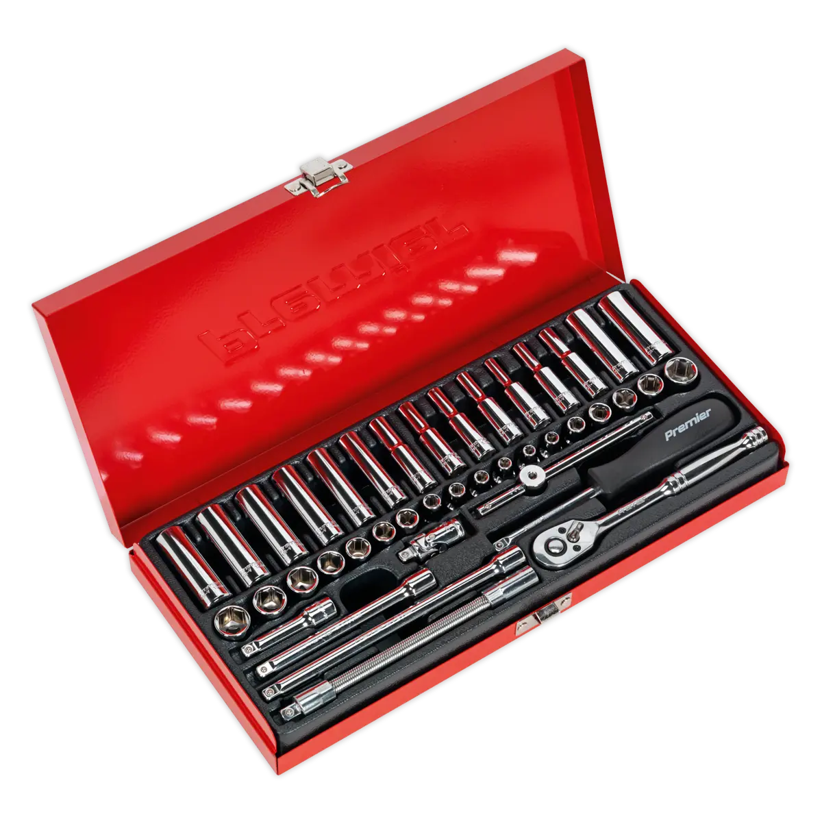 Sealey Premier Metric/Imperial Socket Set 1/4"Sq Drive 41pc Sealey 