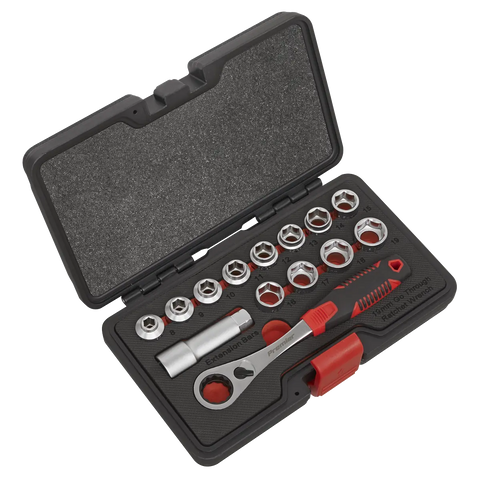 Sealey Premier Low Profile Go-Through Socket Set 14pc