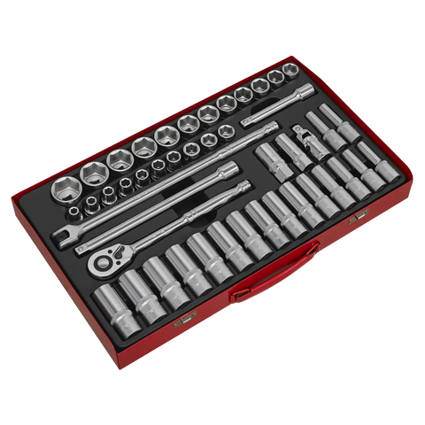 Sealey Premier Socket Set 1/2"Sq Drive 46pc