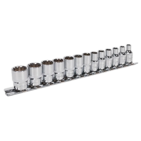 Sealey Premier Total Drive® Socket Set 1/4"Sq Drive 13pc