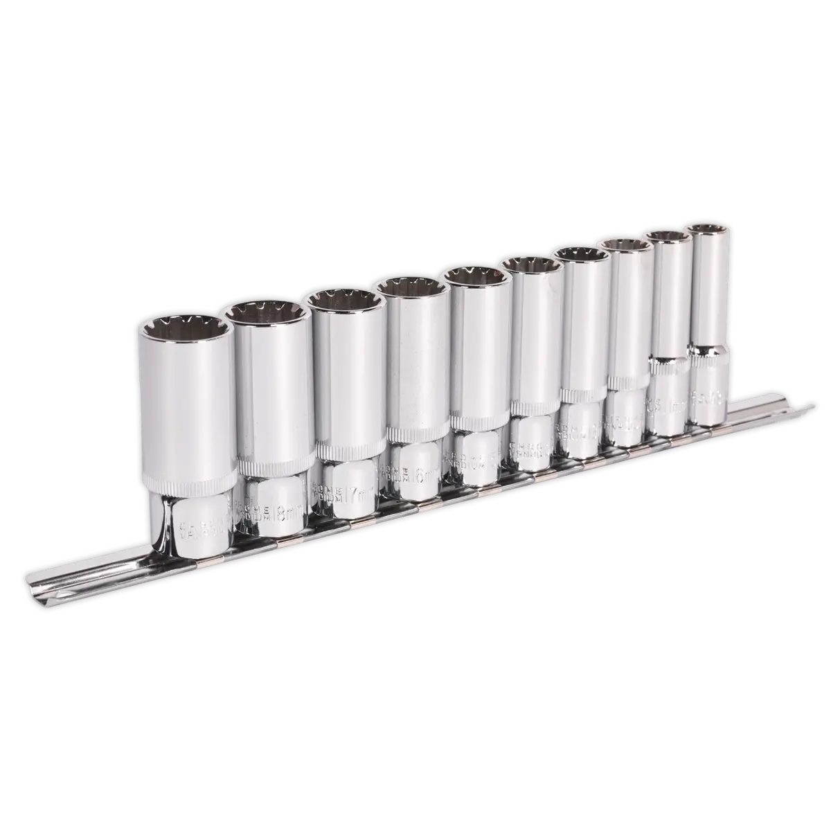 Sealey Premier Total Drive® Deep Socket Set 3/8"Sq Drive 10pc Sealey 