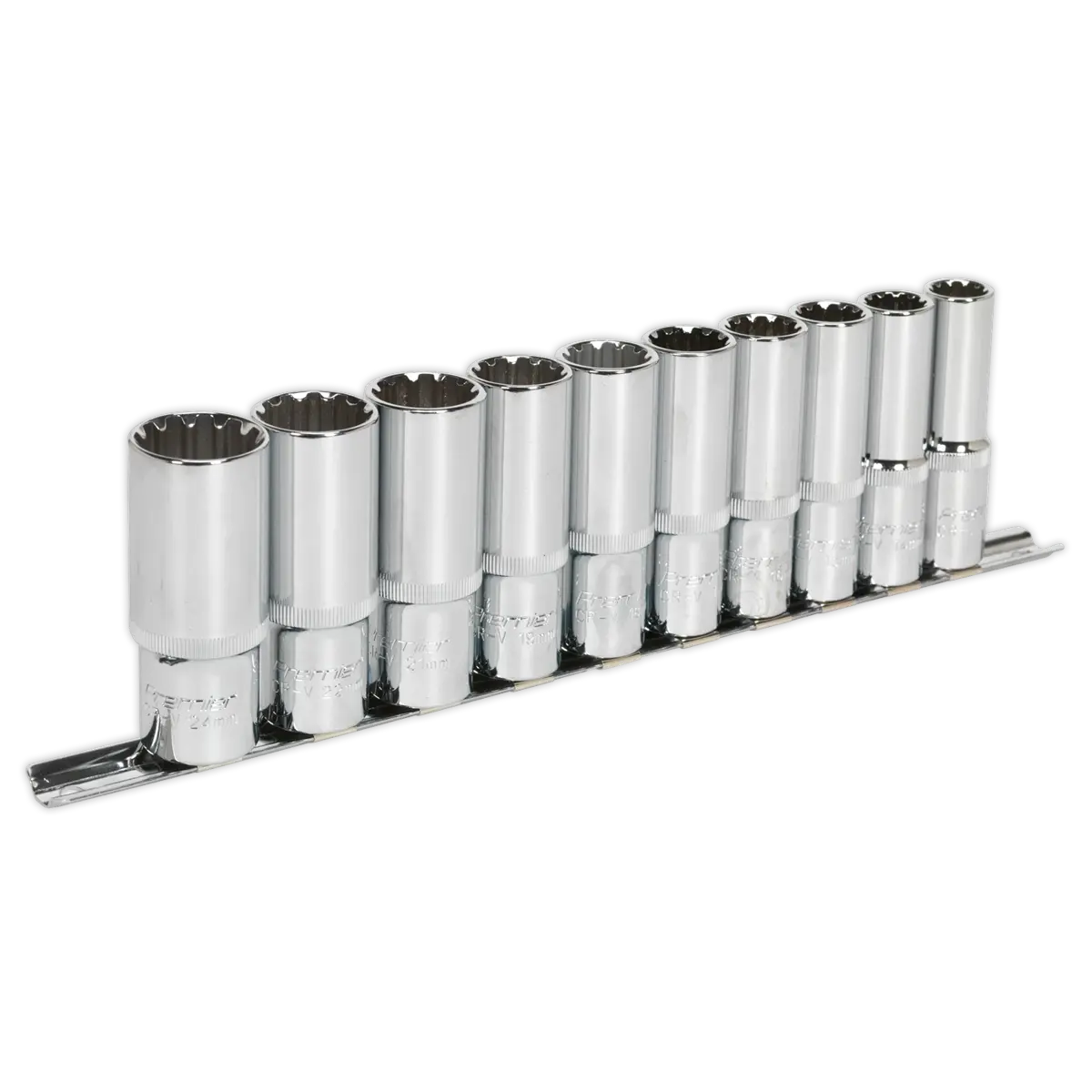 Sealey Premier Total Drive® Deep Socket Set 1/2"Sq Drive 10pc Sealey 