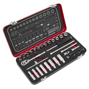 Sealey Premier Platinum Socket Set 1/4