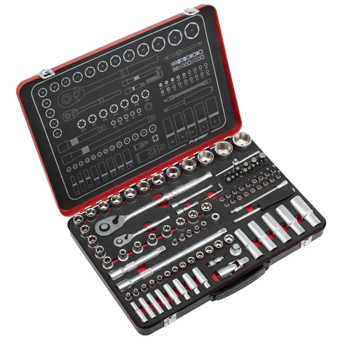 Sealey Premier Platinum Socket Set 1/4" & 1/2"Sq Drive 108pc