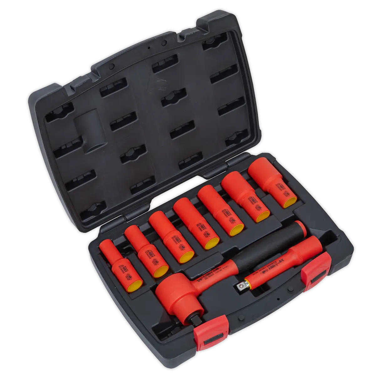 Sealey Premier Insulated Socket Set 3/8"Sq Drive 9pc - VDE Approved Sealey 